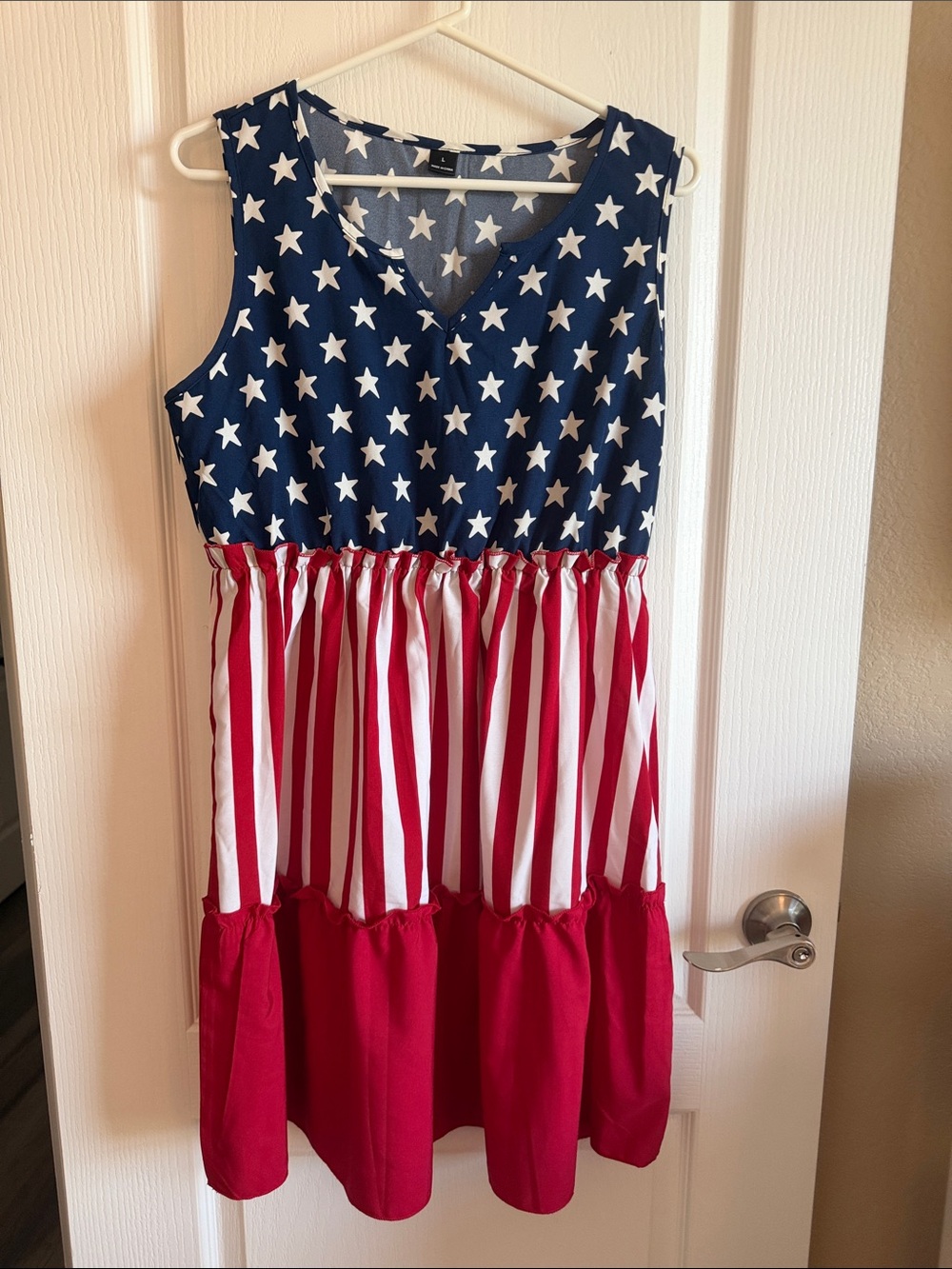 New w/o tags Patriotic Star & Stripe Summer Dress - Navy, Red & White